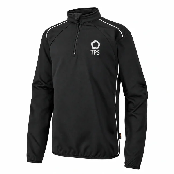 The Petersfield School PE Quarter Zip Top – Black